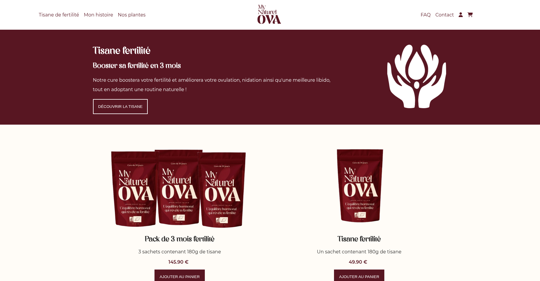 Aperçu du projet My Nature OVA — Tisanes fertilité